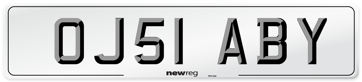 OJ51 ABY Number Plate from New Reg